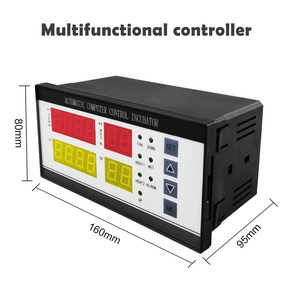Termostato controlador de temperatura Fahrenheit AC 100 V ~ 240 V Sistema de control automático completo Máquina incubadora de huevos con sonda de sensor de temperatura y humedad