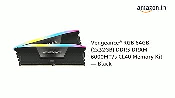 Amazon.in: Buy Vengeance® RGB 64GB (2x32GB) DDR5 DRAM 6000MT/s