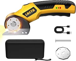 Cardboard Cutter,Electric Scissors, With LED Light, High-Efficiency Brushless Motor, 3500mAh Battery, Tungsten Steel Blade, Suitable for Cloth, Cardboard, Leather, Carpet