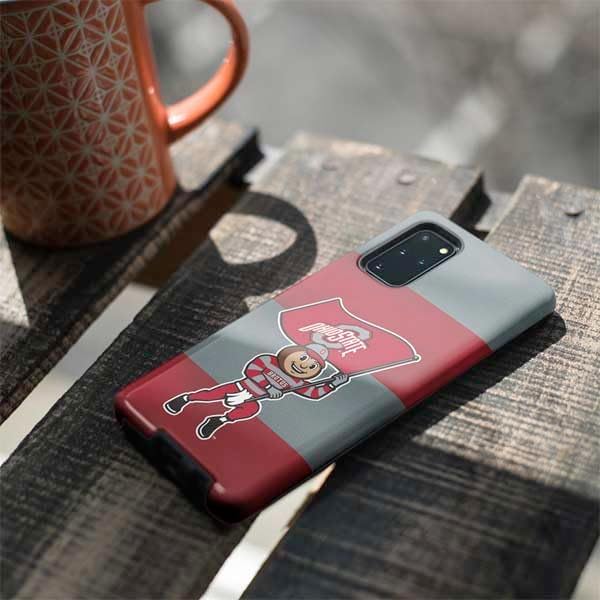 Skinit Pro Phone Case Compatible with Galaxy S20 Plus - Officially Licensed Ohio State University OSU Buckeyes Flag Design
