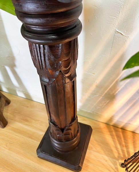 Amazon.co.jp: アジアン家具 木製 バリ ♪バリ島の彫刻花台（M