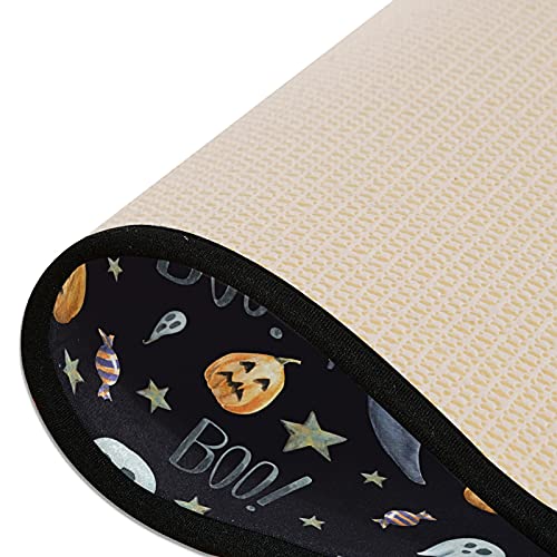 Halloween Ghost Pumpkin Pattern Runner Rug Floor Mat Non-Skid Kitchen Rug Soft Area Rug For Bathroom Entryway Hallway Dining Living Room #TOP5