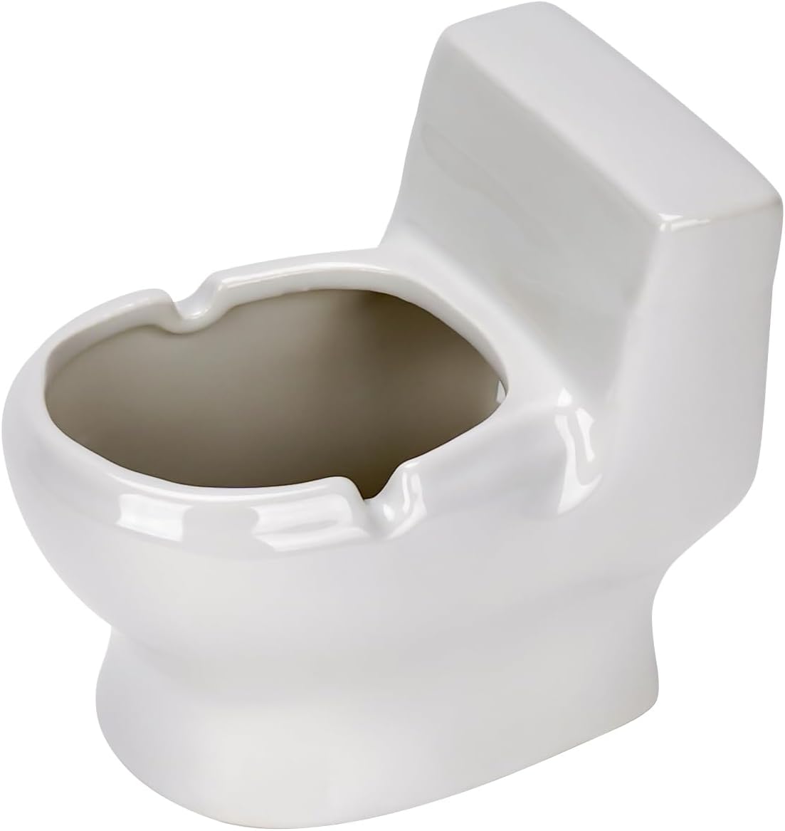 Ceramic Toilet Shaped Pen Holder - Funny and Functional Desk Organizer (1 PCS White)