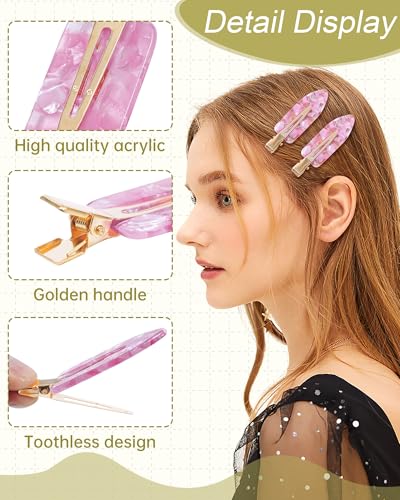 Mesovor 8 pinzas para cabello sin marca y sin pliegues miniatura 3