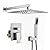 Boyel Living Rain Shower System,12 Inch Shower Faucet Set,Bathroom High Pressure Rainfall Shower Head with Handheld Spray Combo Brushed Nickel, Wall Mounted (12" 2-Function, Brushed Nickel)