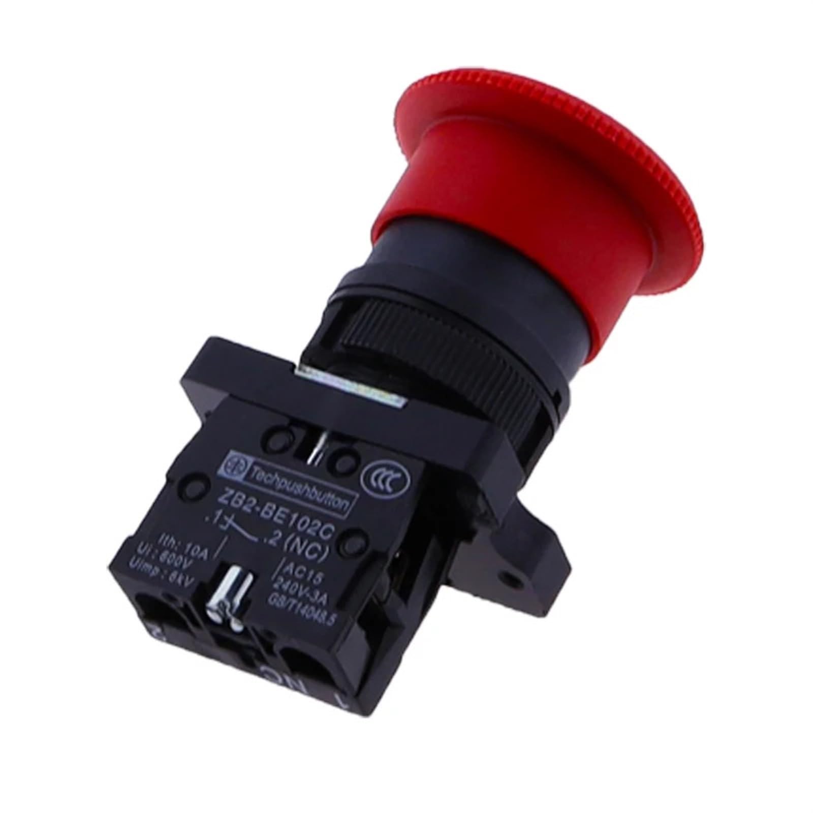 ZB2-BE102C P172 220V 10A Rojo NC 22mm Parada de Emergencia Interruptor de botón Tipo Seta Control de XB2-ES542 Interruptor de Arranque eléctrico(2NO)