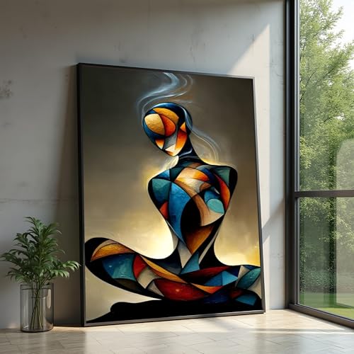 Peinture figure méditative XINBAO toile contemporaine premium luxe