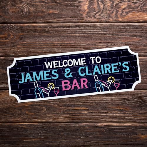 Red Ocean Personalised Bar Sign NEON EFFECT Home Bar Sign Man Cave Decor Pub Club Signs For Kitchen Gift For Men Women Signs Outside Fun Home Plaque - Image 5