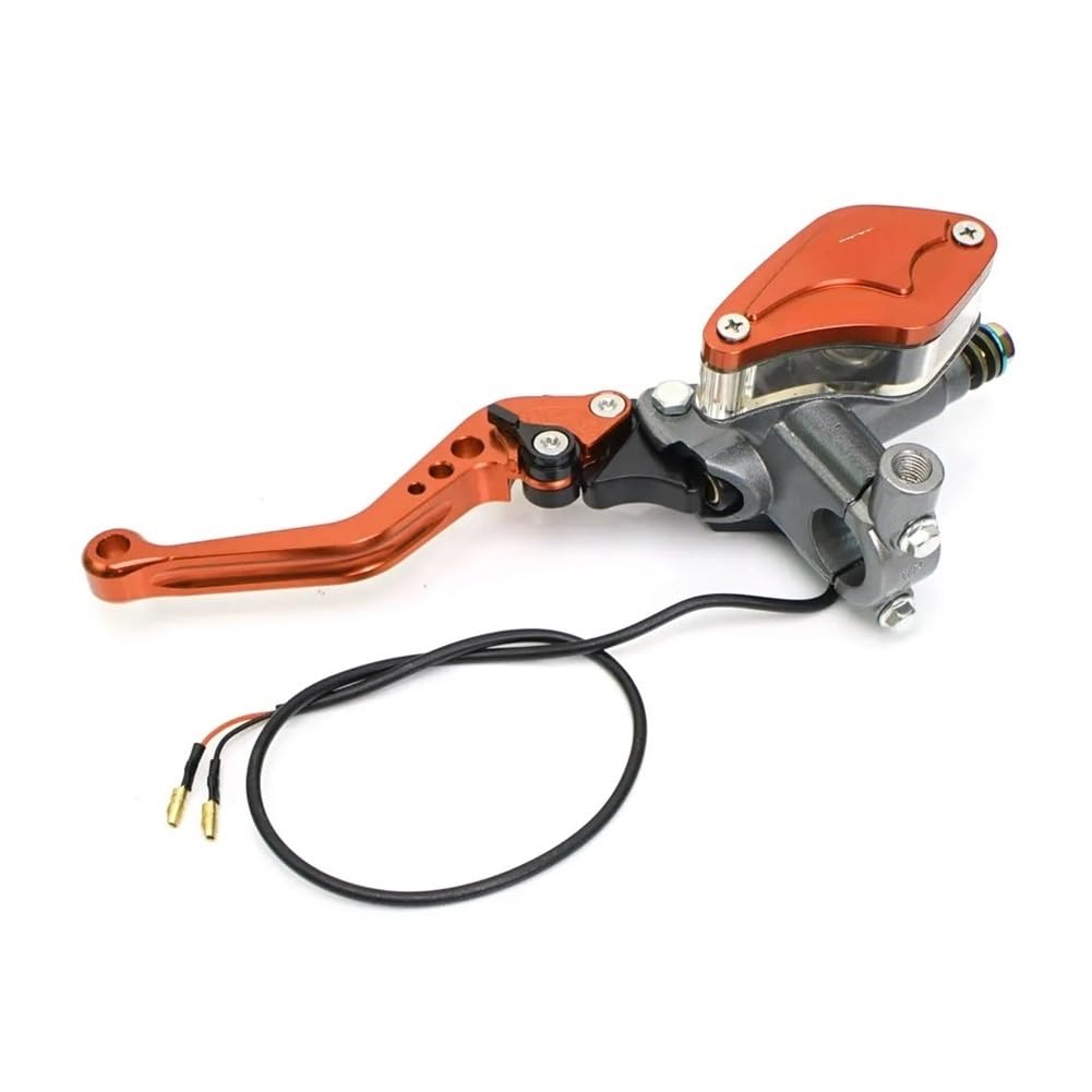 Mlioju Left Orange Motorcycle Clutch Lever Motorcycle Hydraulic Brake Clutch Lever Pump Front Master Cylinder For Motocross Dirt Pit Bike Atv Quad Moped Buggy Go Kart