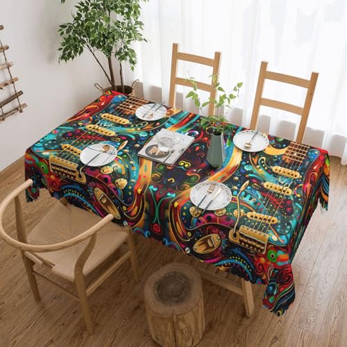 Nappe rectangulaire décorative guitare artistique finitions soignées pour réception - 2