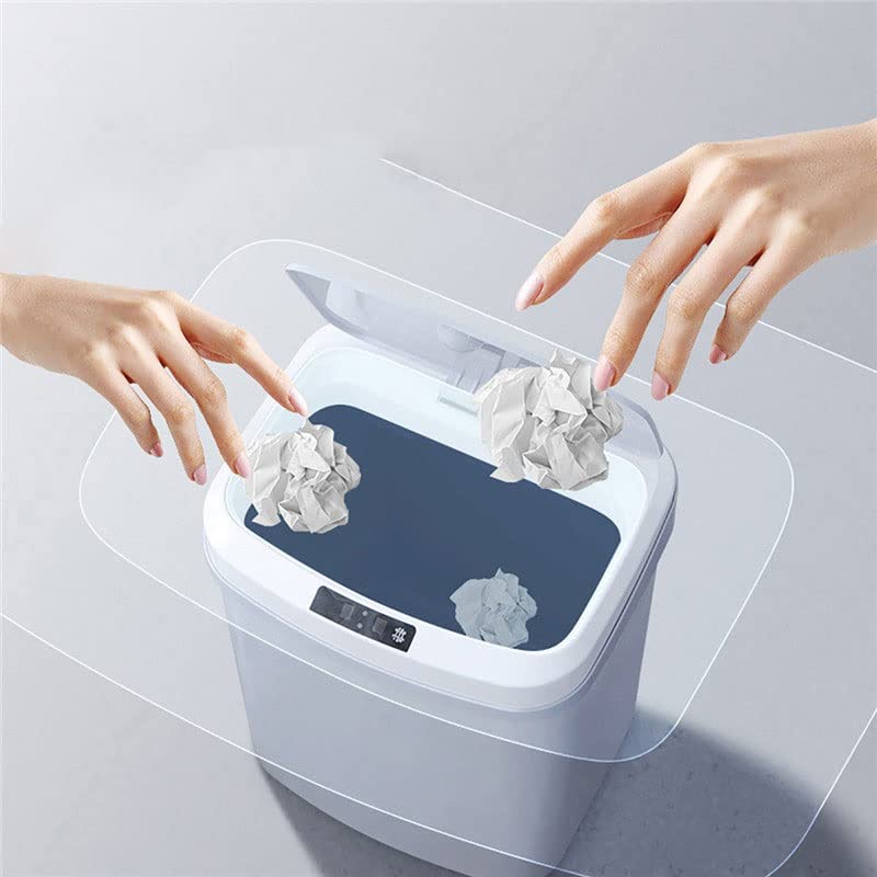 Home Smart Induction Trash Can 16L Automatic Electric Sensor Waste Bins Kick Barrel Garbage image 3