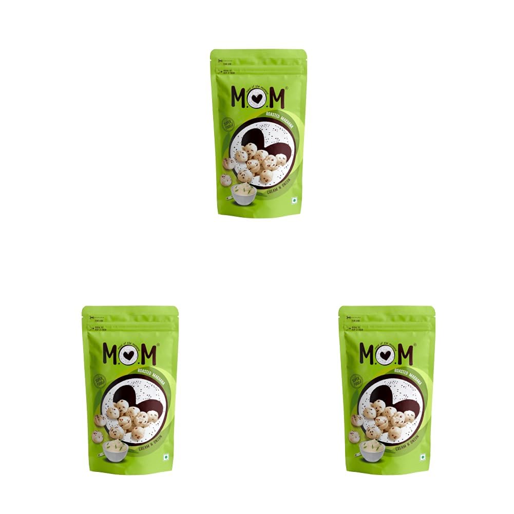 MOM - Meal of the Moment, Roasted Cream N Onion Makhana, 52g | Gluten Free | Anti Oxidants | MSG Free | Zero Trans Fat | No added Preservatives and No Artificial Flavours (Pack of 3)-image-39