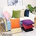 sykting Decorative Pillow Covers Solid Super Soft Short Plush Fuzzy Throw Pillow Covers for Bed Couch Chair Pack of 2 Square 18x18 inch Orange