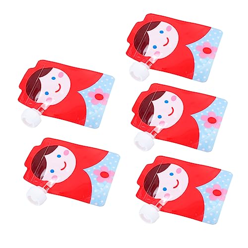 VANZACK 5Pcs Reusable Food Squeeze Pouches Food Bags for Nutritious Meals the Go and Storage for Boy Girl
