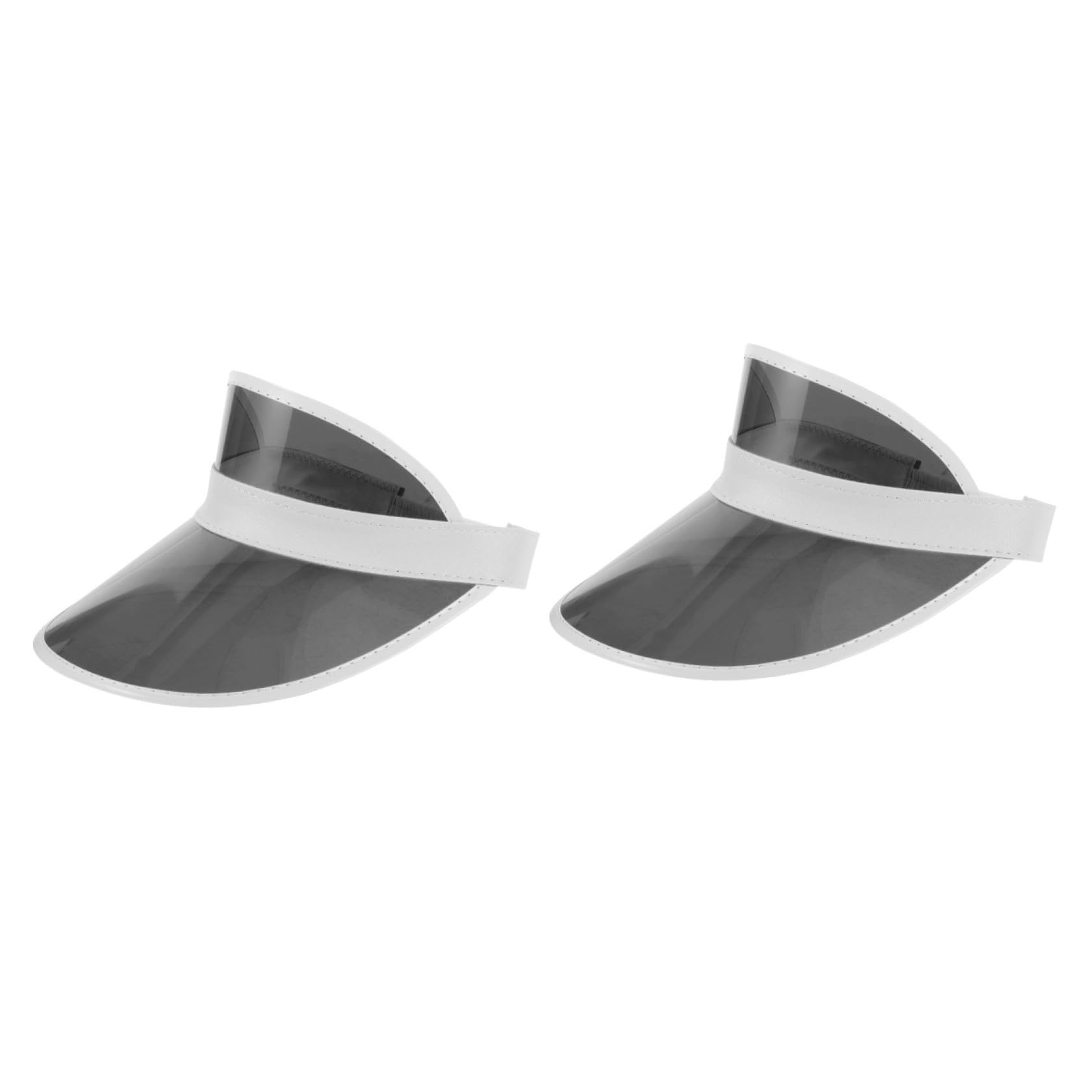 POPETPOP 2 Piezas Sombrero de Protección Solar de Plástico Transparente con Visera Ancha para Mujer para Playa y Actividades al Aire