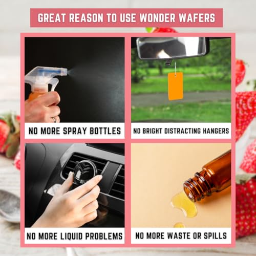Image of Wonder Wafers 250 Count Strawnilla Unwrapped Automobile Professional Use Air Fresheners Car and Truck Detail