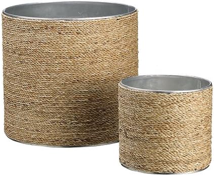 Silk Plants Direct Sisal and Tin Container (Pack of 4)
