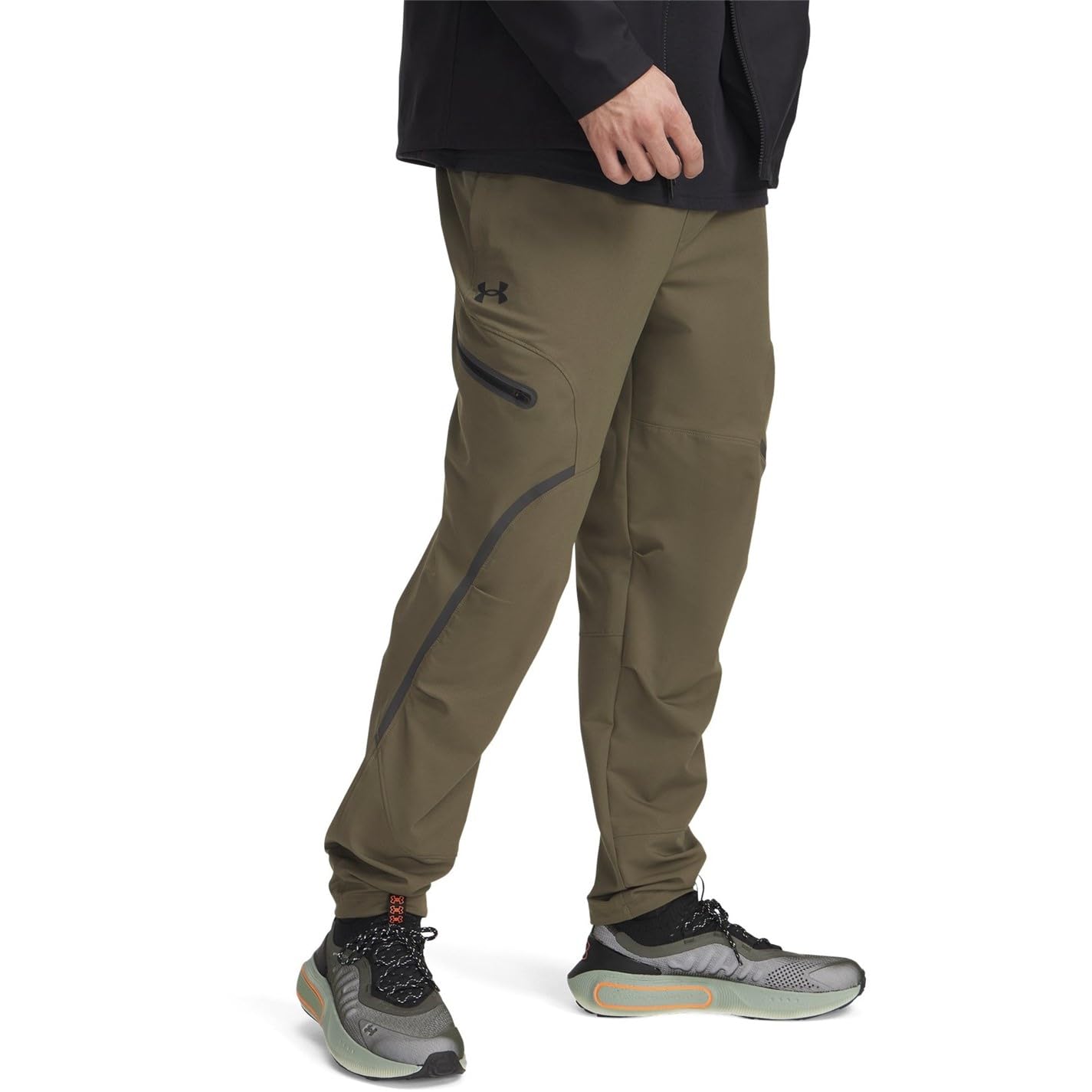 Under Armour Men's Green Unstoppable Solid Patterned Combat Pants - Size: 35/34