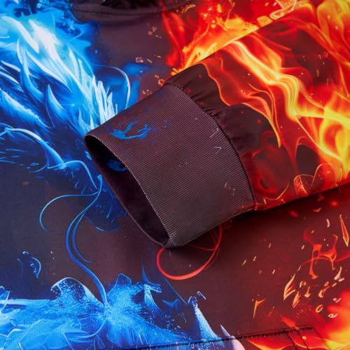 Image of Belovecol Boys Hoodies 3D Printed Hooded Sweatshirts with Pocket for 6-16Y