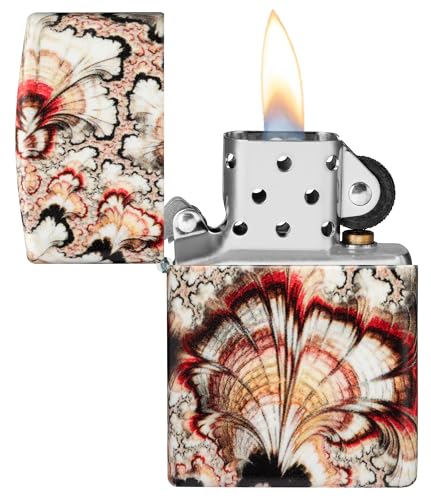 Zippo Sturmfeuerzeug - Mushroom Muster - 540 Colour - Nachfüllbar - Wiederverwendbar - Windfestes Design - Geschenkbox - Made in USA