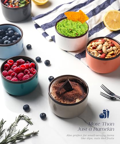Aisbugur Ramekins 4 Oz Ceramic Ramekins Oven Safe Creme Brulee Ramekins For Souffle thumb #3