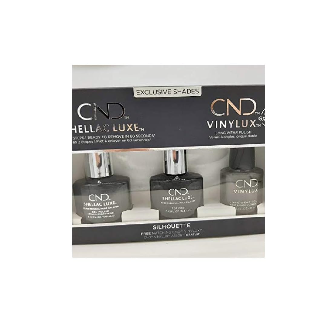 CND Shellac and Vinylux NAil Polish Gift Set Silhouette with Top Coat