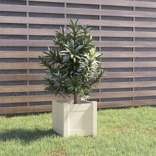 Xichuzi Jardinera, Huerto Urbano Terraza, Huerto En Casa, Tierra Huerto Urbano, Huerto Vertical, Mesa De Cultivo, de Madera Maciza de Pino Blanco 31x31x31 cm