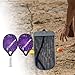 kowaku 2Pcs Beach Tennis Rackets, Beach Tennis Racquet, Portable Lightweight Beach Tennis Paddles with Bag for Playground Courtyard, Purple