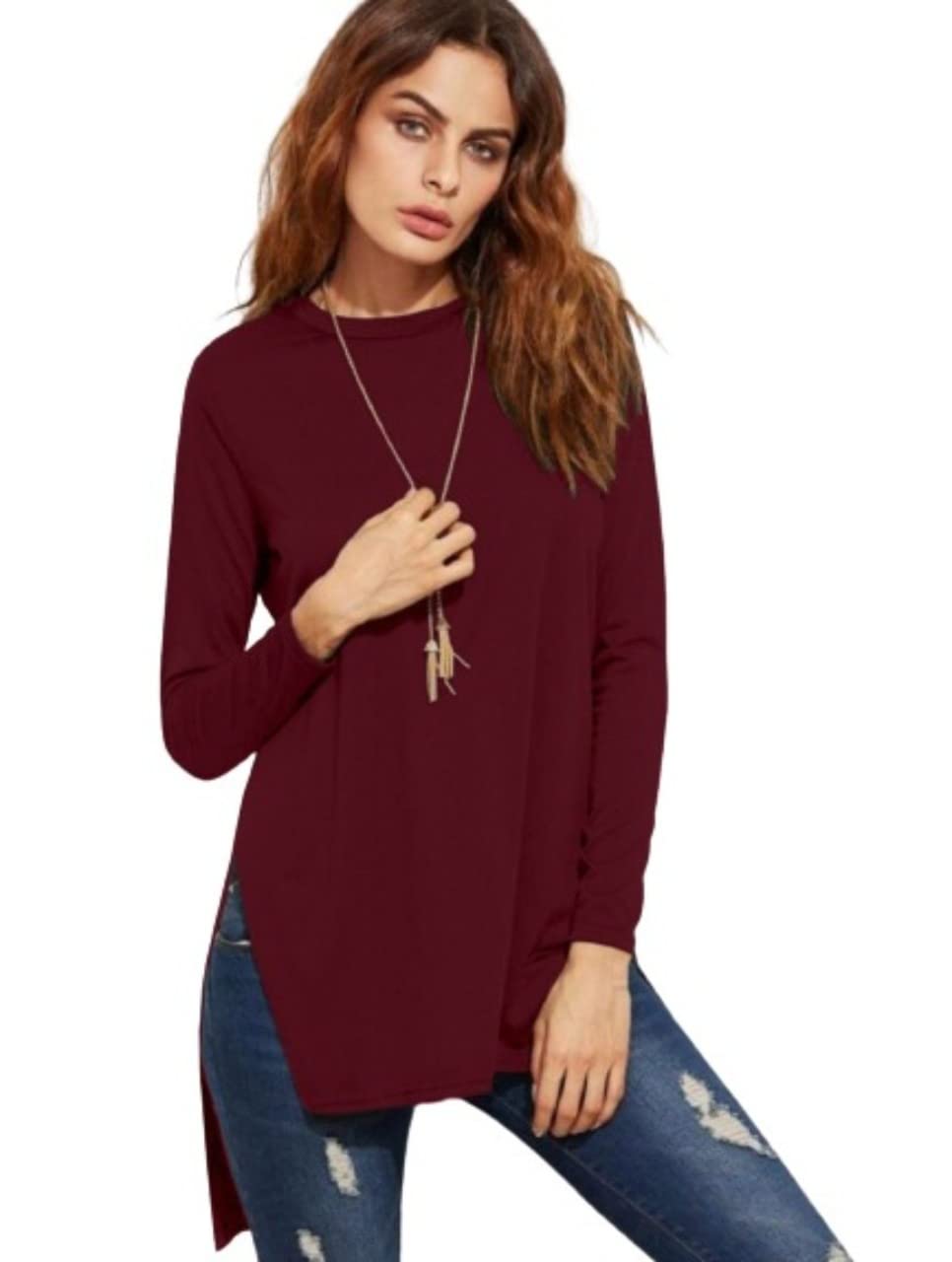 Women's High Turtle Neck Long Sleeves Jumper Long Top (New Echo Top-41 to 43)