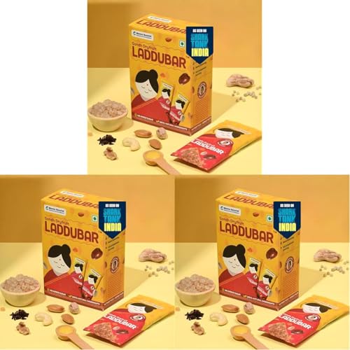 Image of LADDUBAR - Gond Dryfruit Laddubar by MamaNourish | as Seen on Shark Tank | Gondh, Dates, Premium Dry Fruits, Cow Ghee | Post Pregnancy Bar | Mid-Night Hunger Pangs | for New Mothers | Pack of 18 x 35 gms