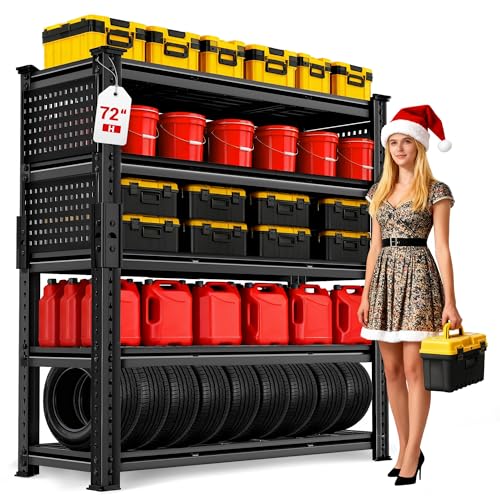 48.2" W Garage Shelving, 5000LBS Heavy Duty Metal Shelving, 2025