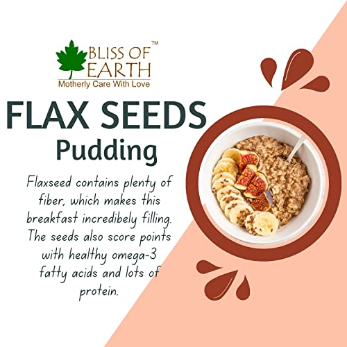 Image of Bliss of Earth Organic Flax Seeds, 600g Pack, Raw Whole Flaxseed for Cooking and Baking, High in Omega-3 Fatty Acids, Gluten-Free, Non-GMO, Rich Source of Fiber and Protein, Superfood for Health