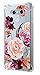 LG G6 Case,LG G6 Case with Flower,LUOLNH Slim Shockproof Clear Floral Pattern Soft Flexible TPU Back Cover for LG G6 (Purple)