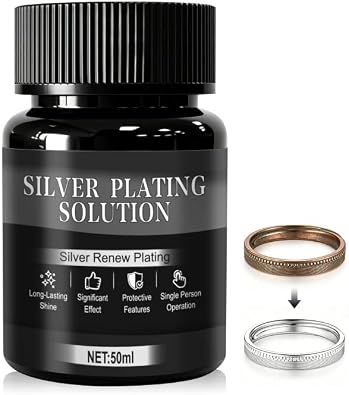 Silver Plating Solution, Silver Plating Kit, Silver Plating Solution for Jewellery, Employ Immersion Process Intended for Electroplating Equipmentideal