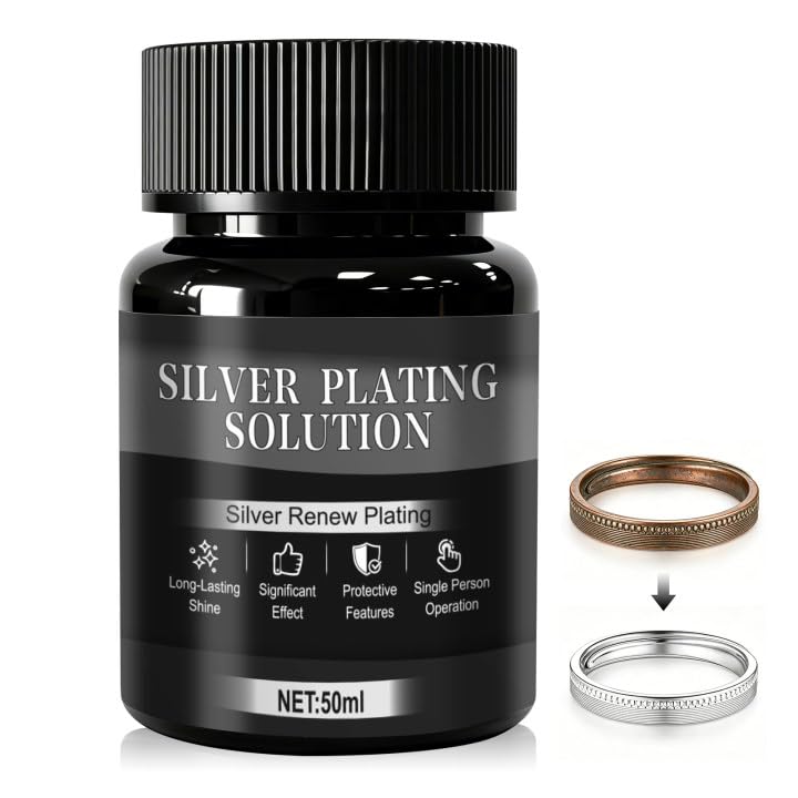 AllisWay Silver Plating Solution Silver Plating Kit Silver Plating Solution for Jewellery Employ Immersion ProcessIntended for Electroplating Equipmentidealfor Jewelers Restorers DIY Enthusiasts