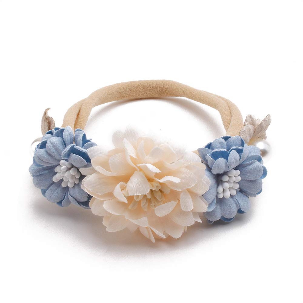 Baby Girl Headbands Nylon Flower Elastic Hairbands 6pcs Hair Accessories Gift for Newborn Infant Toddlers - Image 4