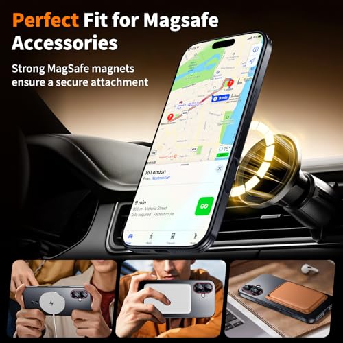 Image of for iPhone 17 Case, Heavy-Duty Slim Design Compatible with MagSafe, Strong Magnetic Shockproof Protection for Screen & Camera Cover Case for 17 Case,Black