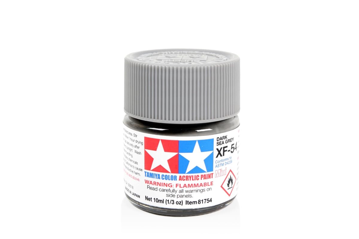 Tamiya Acrylic Mini XF-54 Dark Sea Grey 10ml Paint Bottle