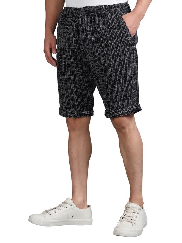 beevee Men’s Cotton Lycra Casual Printed Shorts | Mid Rise, Elasticated Waist with Button Closure, 4 Pockets-picture-50