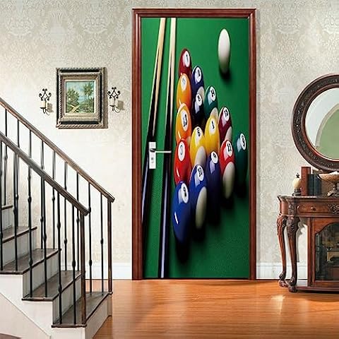 A.Monamour 3D Door Stickers for Billiards Cover