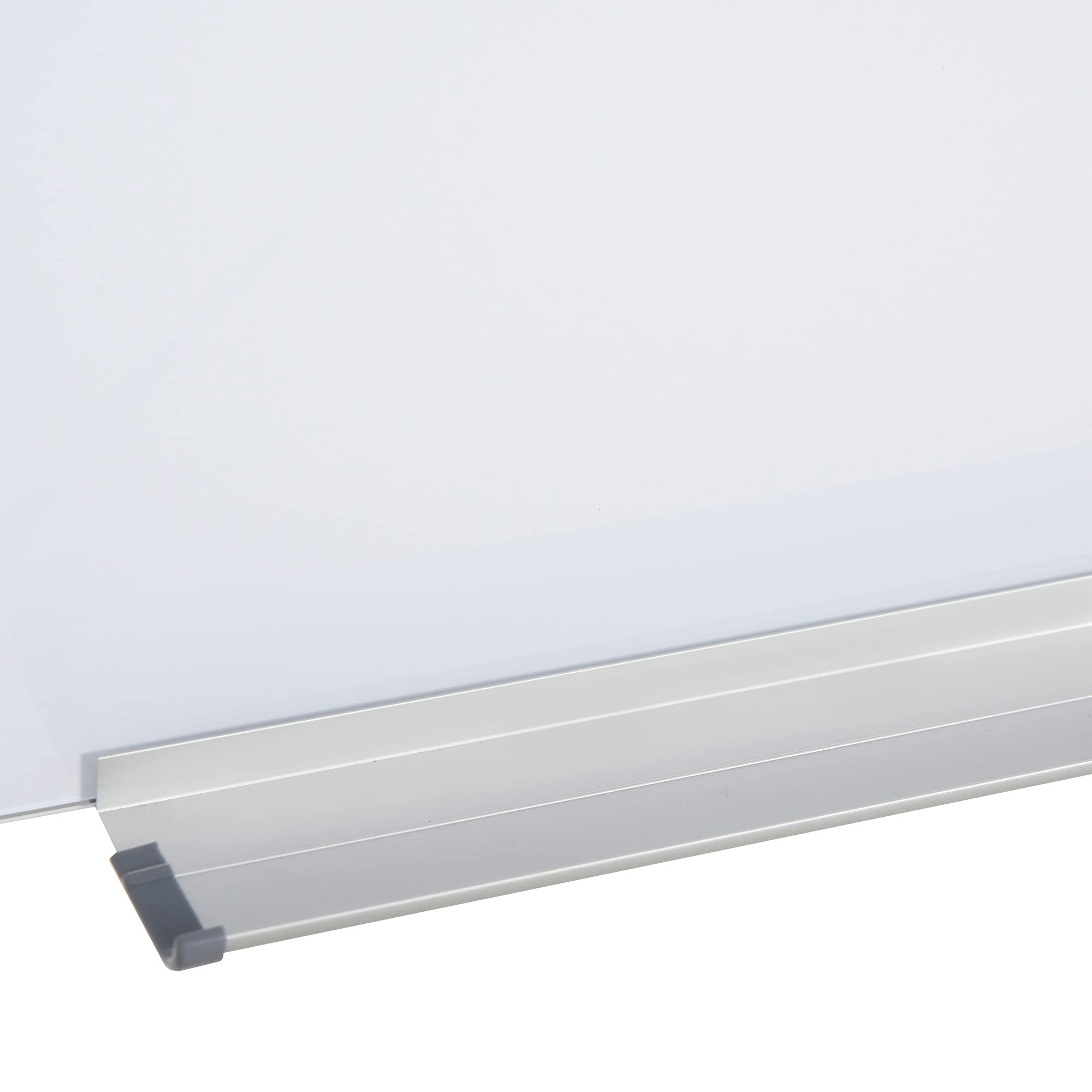 Vinsetto Pizarra de Cristal con Bandeja sin Marco 90x60x0,45 cm Blanco | Pizarra de Pared, Incluye 4 Rotuladores y Borrador