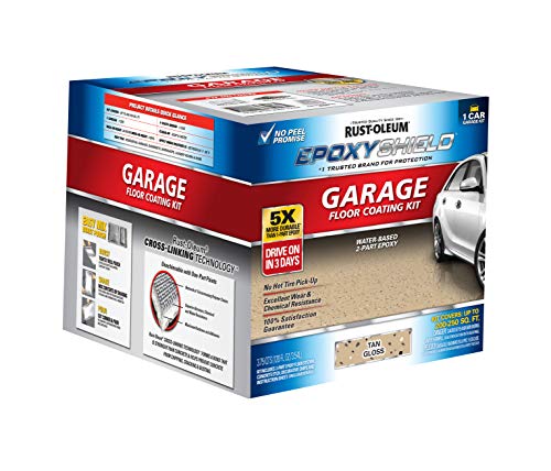 Rust-Oleum EpoxyShield Garage Floor Coating, Gloss Tan, 1 Car Kit - image 2
