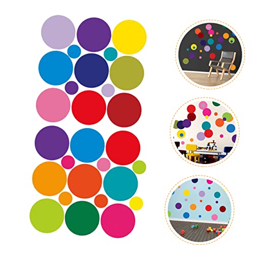 Sticker mural cercle pvc colorful imperméable et repositionnable