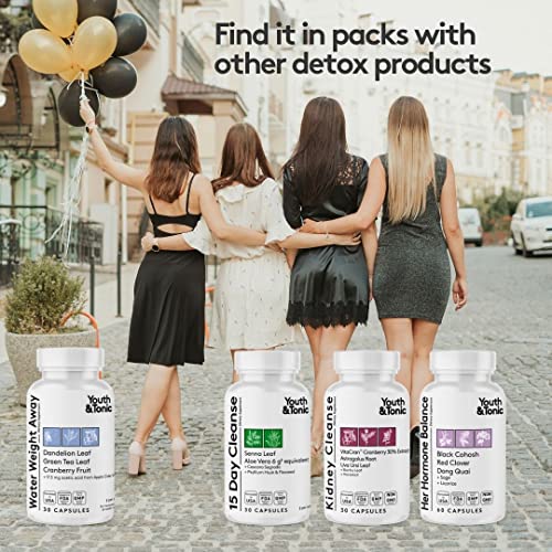 Youth & Tonic Natural Water Weight Away Pills for Swelling Water