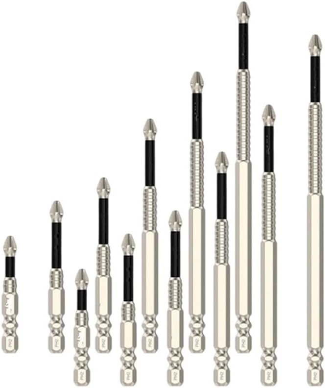 High-Magnetic Screwdriver Drill Bit Set, 6PCS High Magnetic Drill Bit Set, Strong Magnetic Screw-Driver Drills Bits Sets, Universal High Magnetic Screwdriver Drill Bit 25 50 65 70 90 150mm (12PCS)