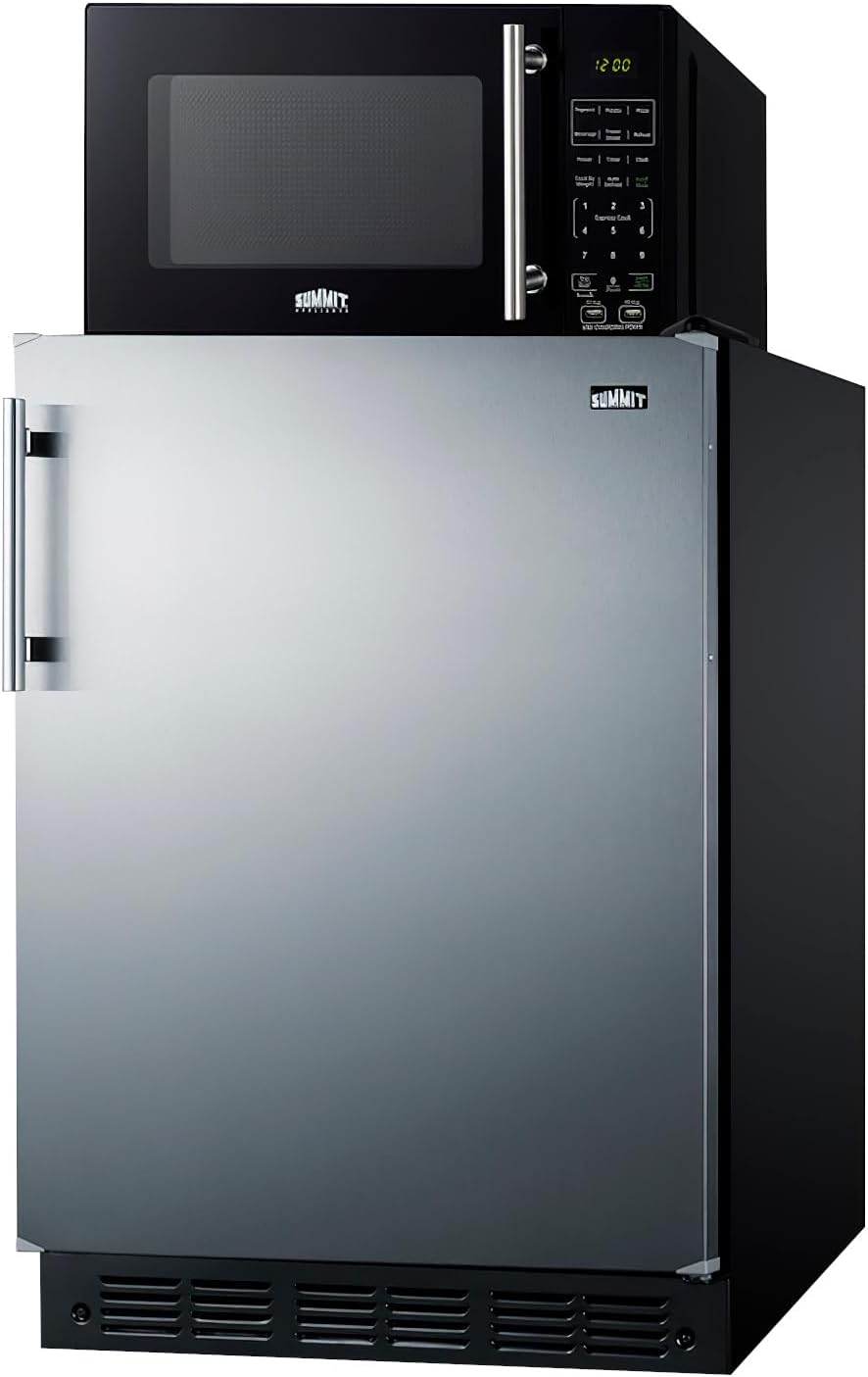 Summit MRF6BK2SSA Microwave & Refrigerator Combination with Allocator