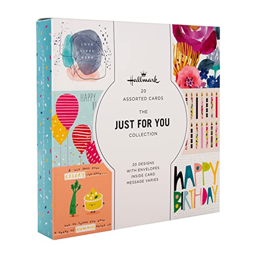 Hallmark Lot de 20 cartes d'anniversaire et vierges en 20 designs contemporains