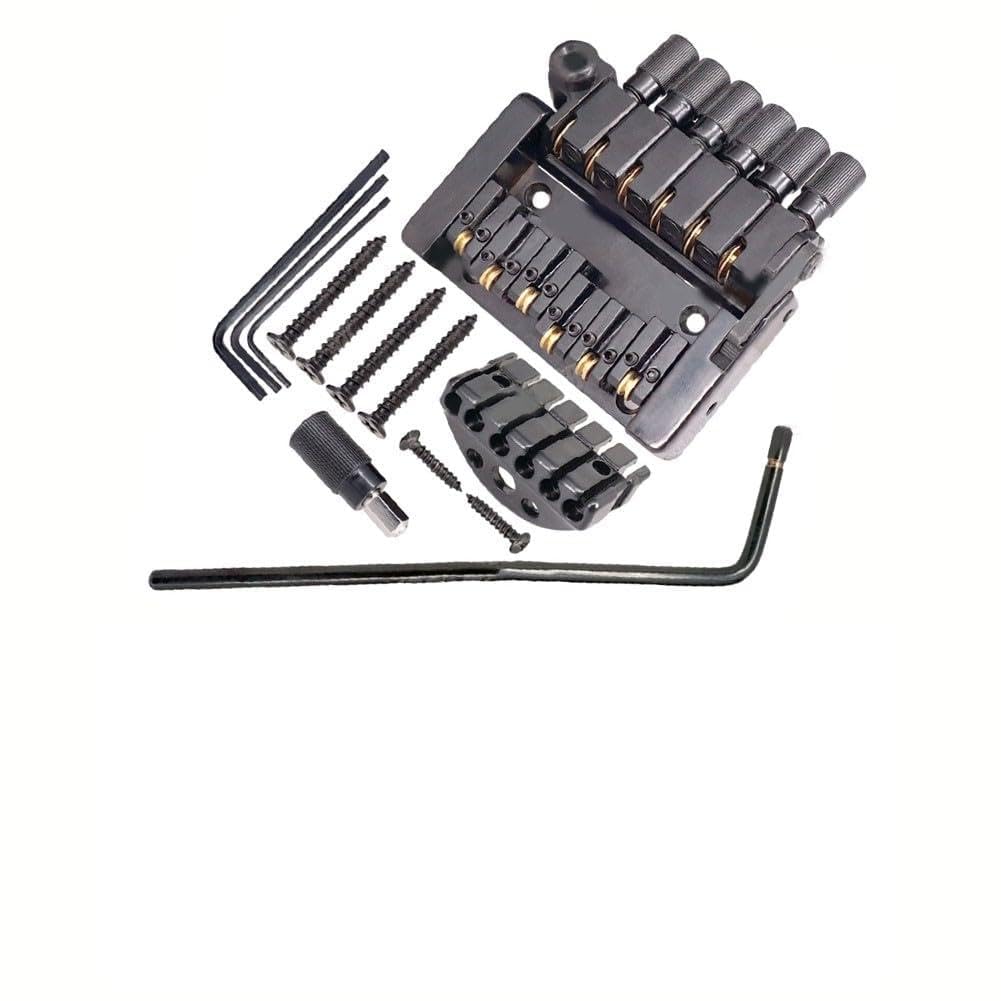 Sistema tremolo in metallo per chitarra elettrica Headless, ponte, supporto per corde, nero, ricambio per corde a sfera singola, accessori di montaggio inclusi