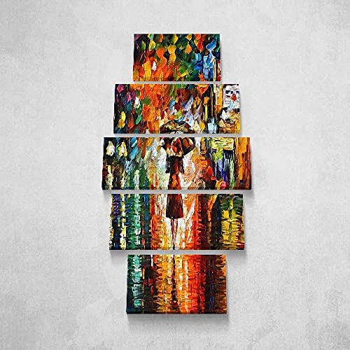 Tableau Parapluie Art et Graffiti 5 pièces Homemania 100x60cm pour mur de salon