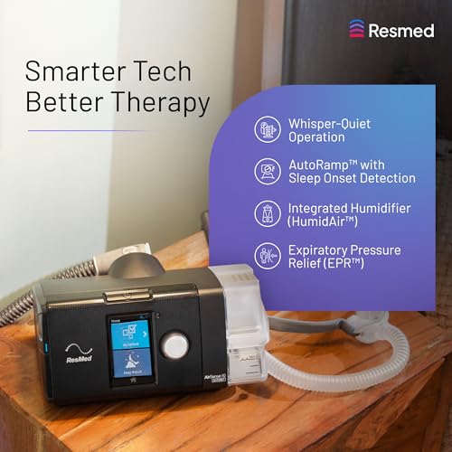 Image of Resmed AirSense 10 AutoSet Elite Tripack 4G CPAP Machine with HumidAir Heated Humidifier, AutoRamp, EPR, Pulse Oximetry Monitoring, CSA, RERA, CSR Identifying Algorithm Option, 2 Years Warranty, White